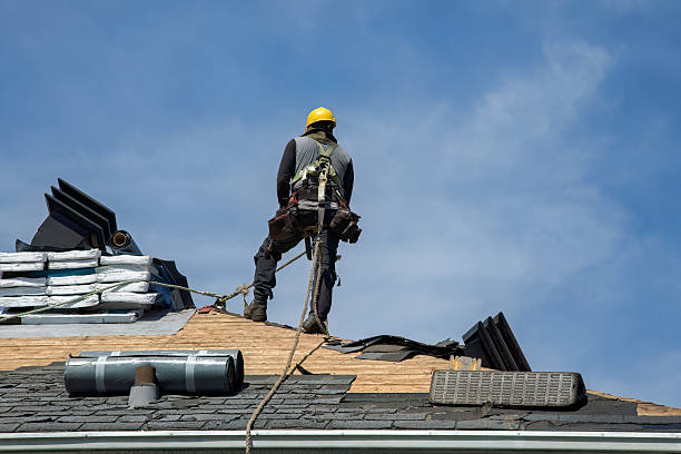 Professional Gutter Installation technician working in Hawk Point, MO